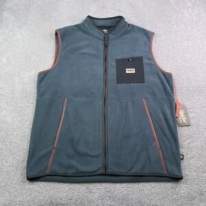 NEW Howler Bros Vest Mens 2XL XXL Fog Grey Free Range Polar Fleece Full Zip NWT